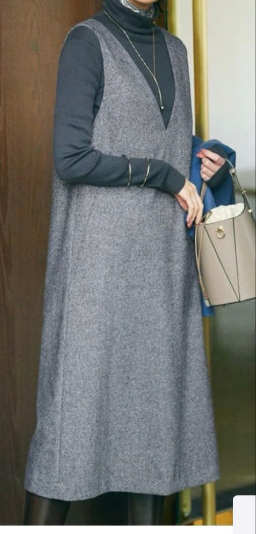 23区シルクネップツイードジャンパースカート