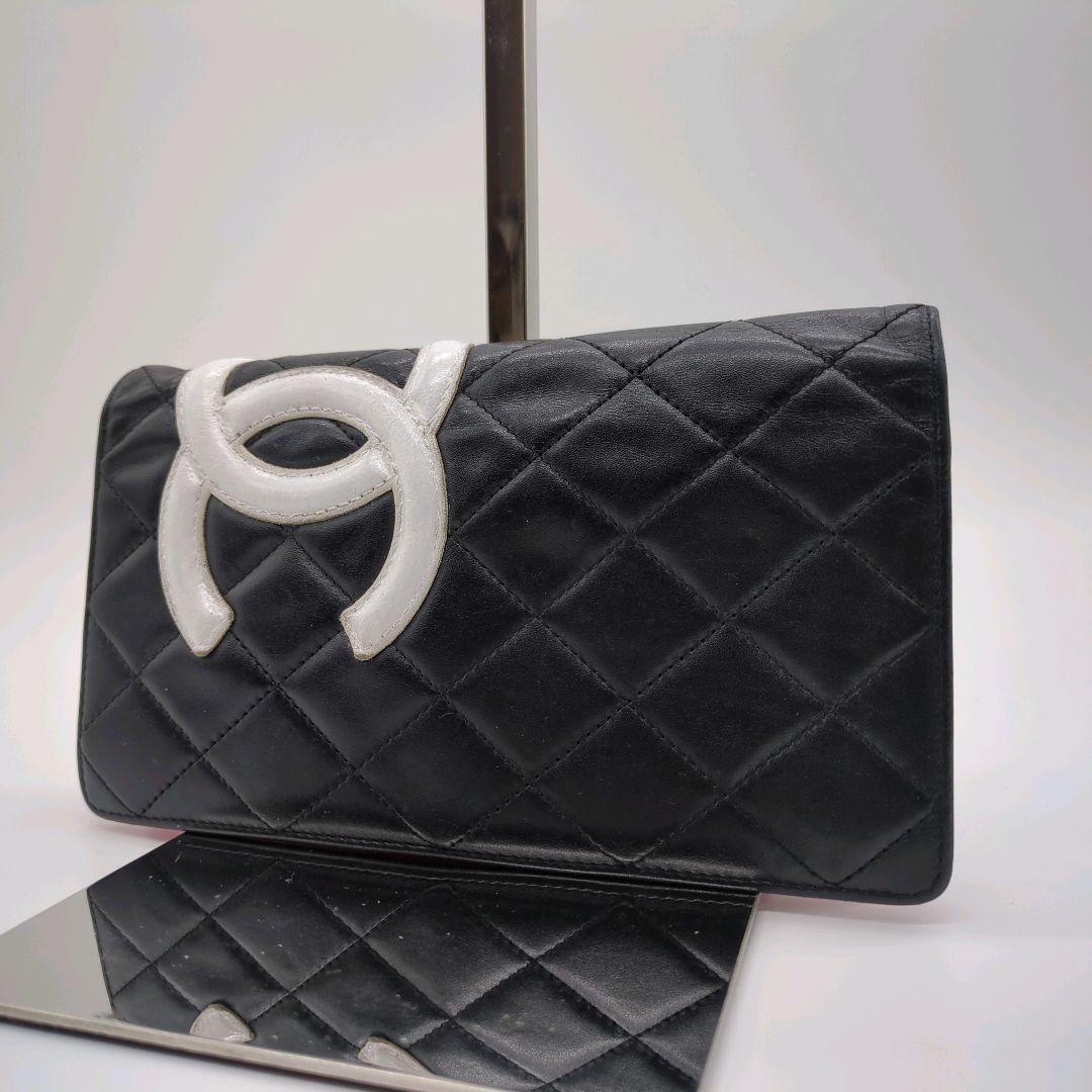 【人気モデル・良品】シャネル☆長財布 カンボンライン ココマーク キルティング