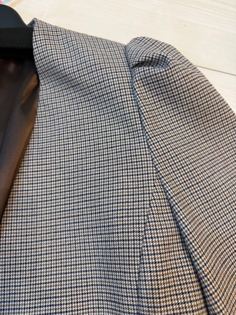 anplegant アンプレガント　パフショルジャケット　チェック