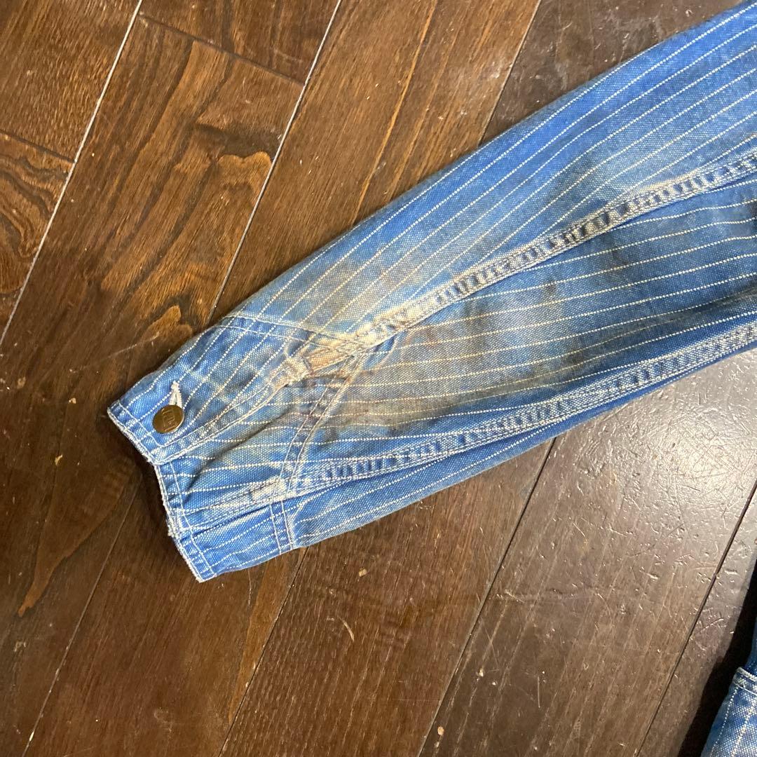 full count★ウォバッシュデニム カバーオール 38サイズエイジング加工