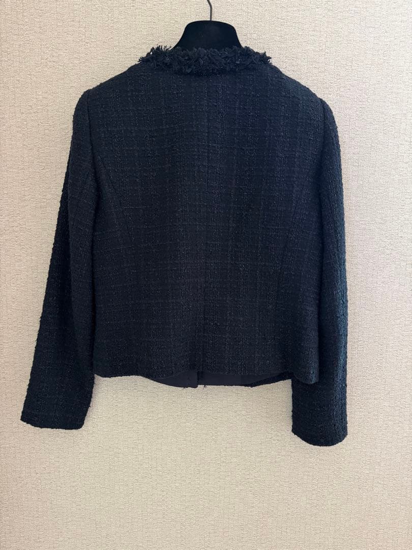 アナイ　リボンヤーンツイードクルージャケット　ノーカラージャケット　フォーマル