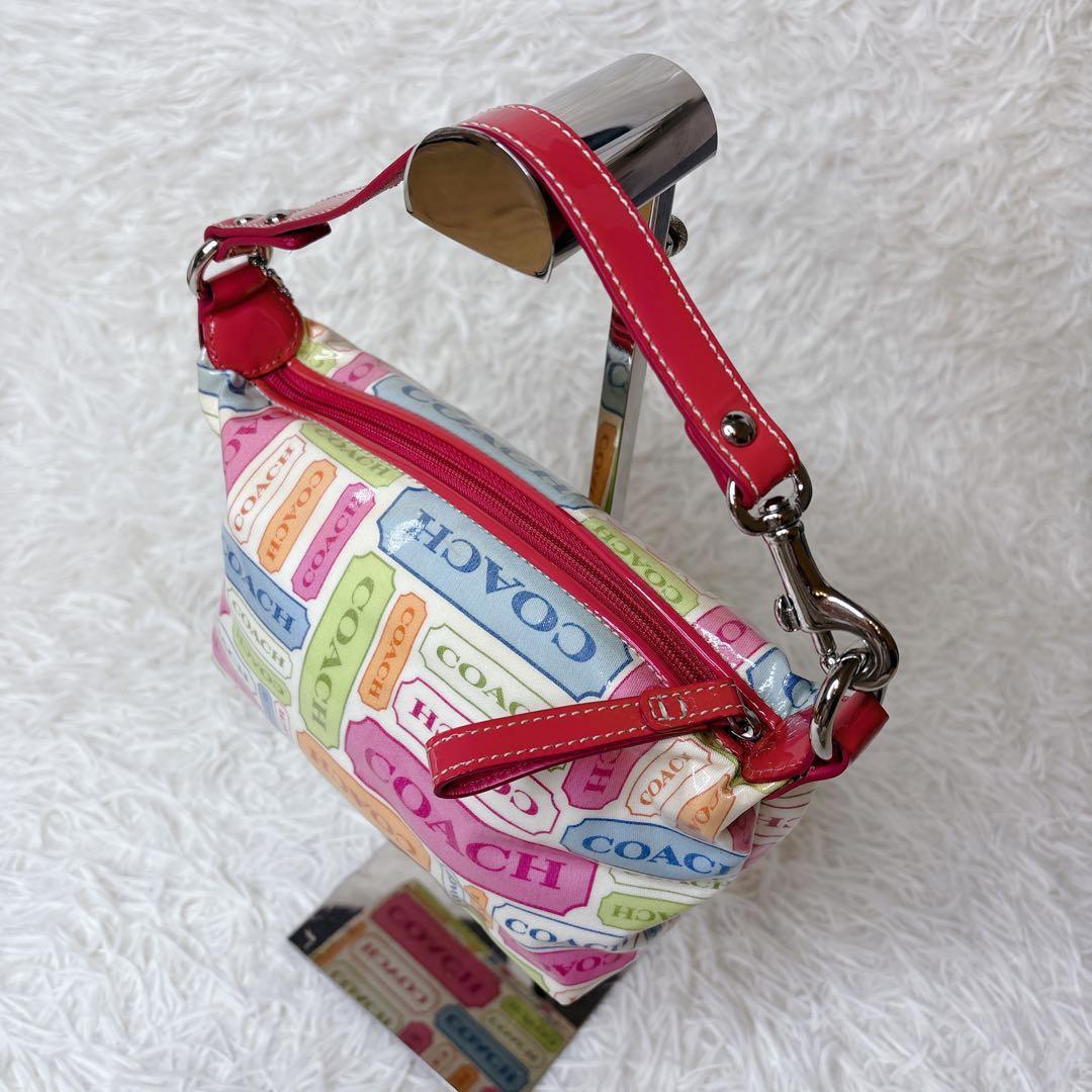 バッグ COACH Accessory Pouch pastel patchwork