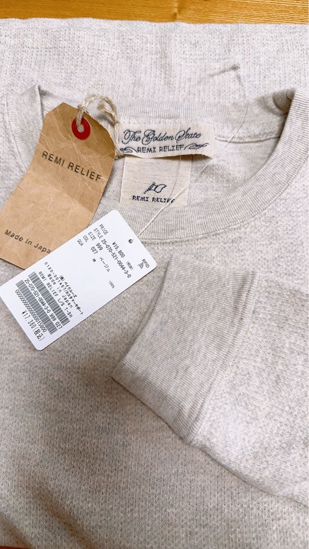 REMI RELIEF/レミレリーフ ロングスリーブ Tシャツ 新品タグ付き