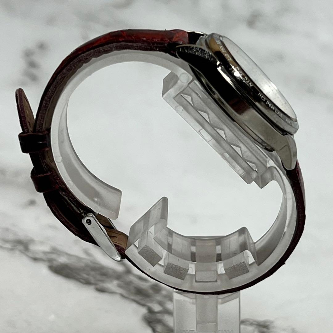 稼働美品 セイコーLk レディース腕時計 1B25-0AH0 レッド ラウンド