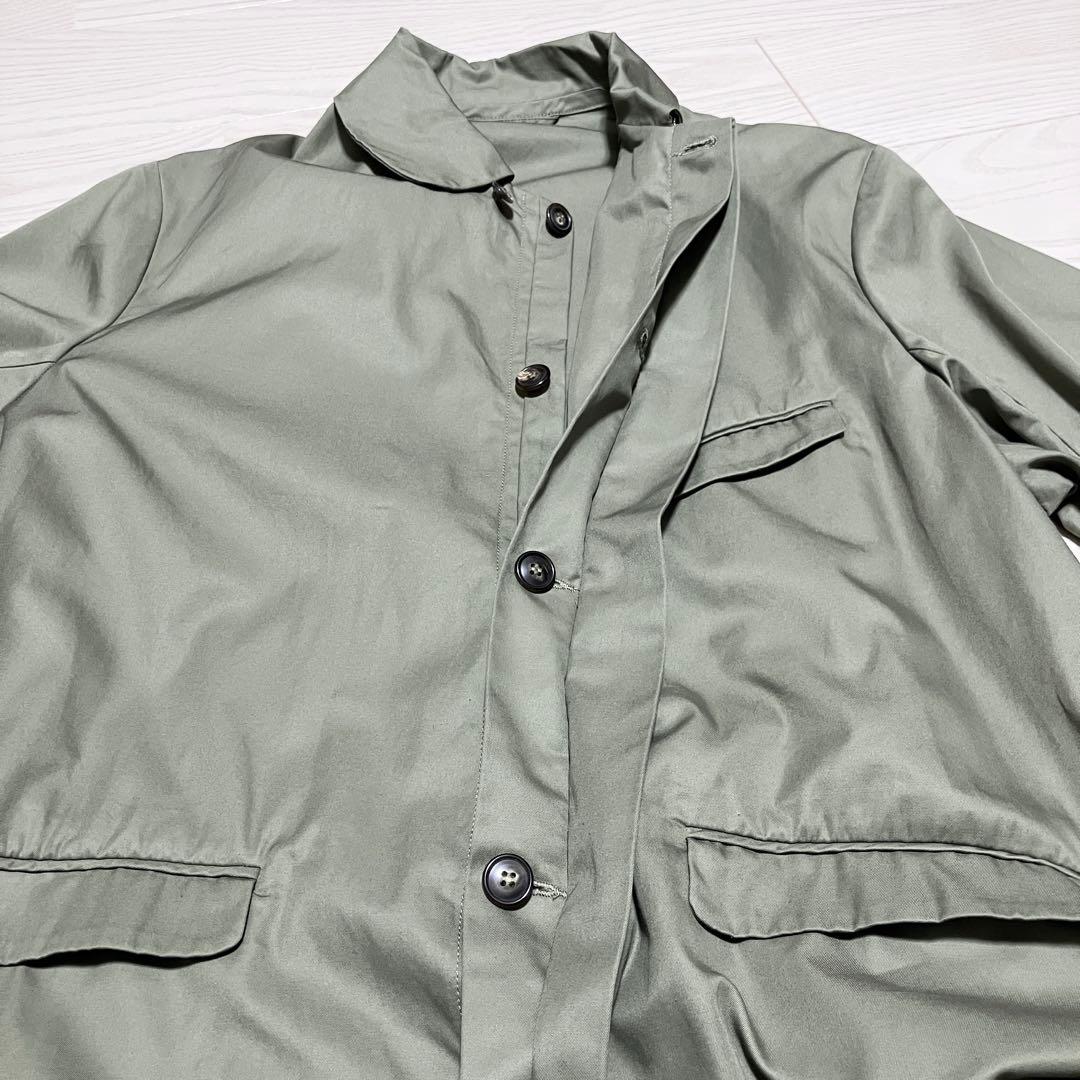 美品　45Rフォーティファイブアール　モッズステンカラーコート　カーキ　23SS