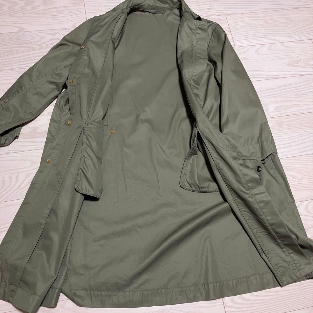 美品　45Rフォーティファイブアール　モッズステンカラーコート　カーキ　23SS