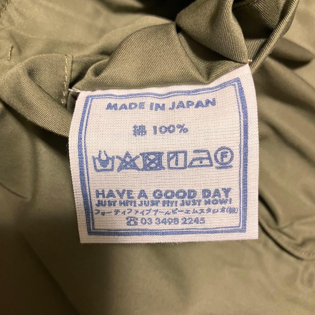 美品　45Rフォーティファイブアール　モッズステンカラーコート　カーキ　23SS