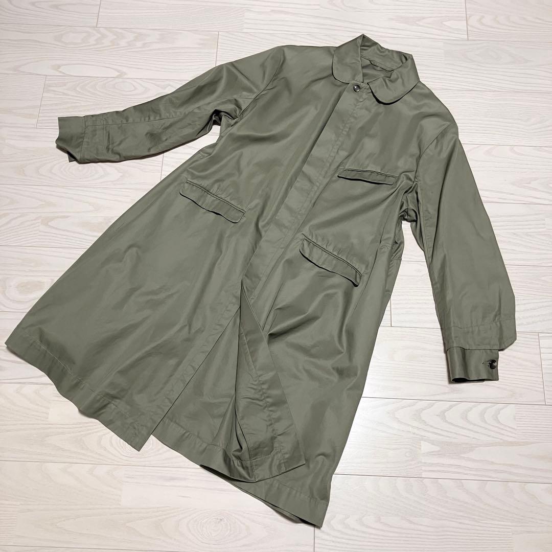 美品　45Rフォーティファイブアール　モッズステンカラーコート　カーキ　23SS