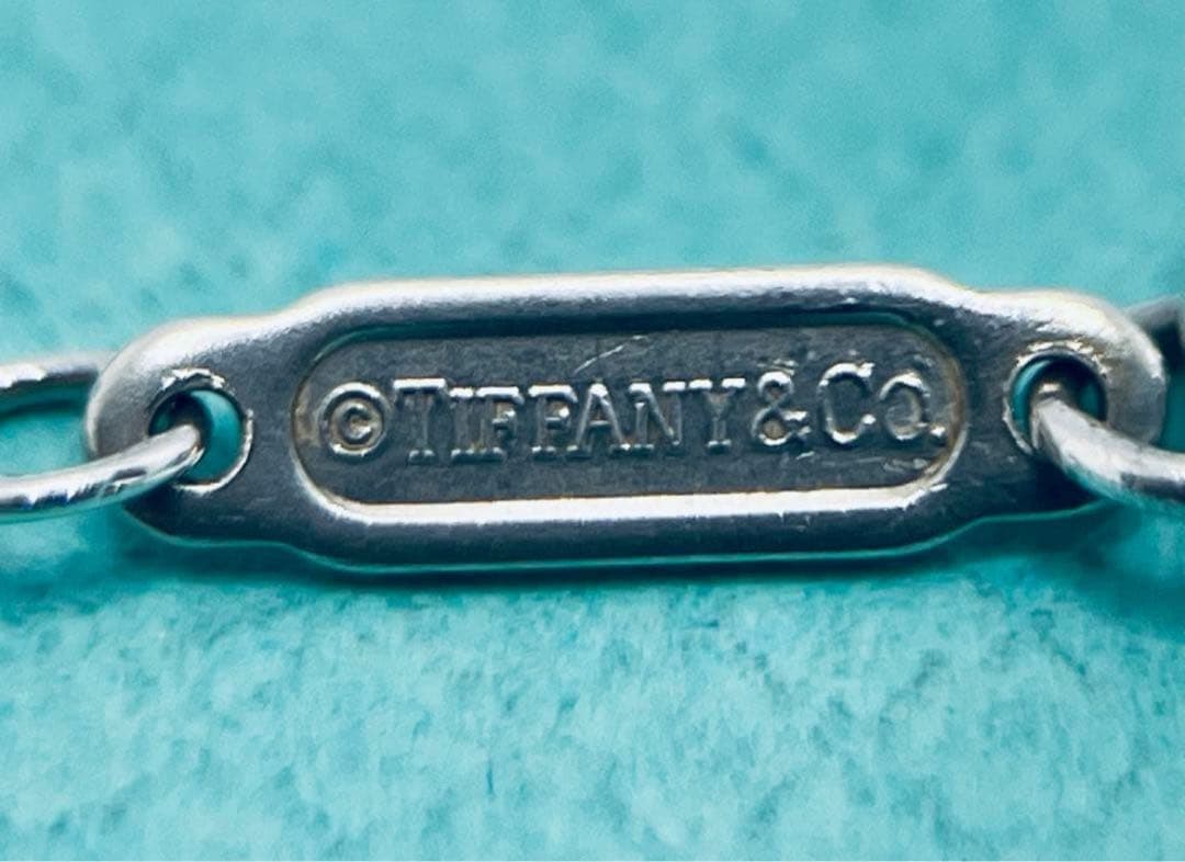 c778 美品　ティファニー　ラウンド　タグ　サークル　ネックレス　925