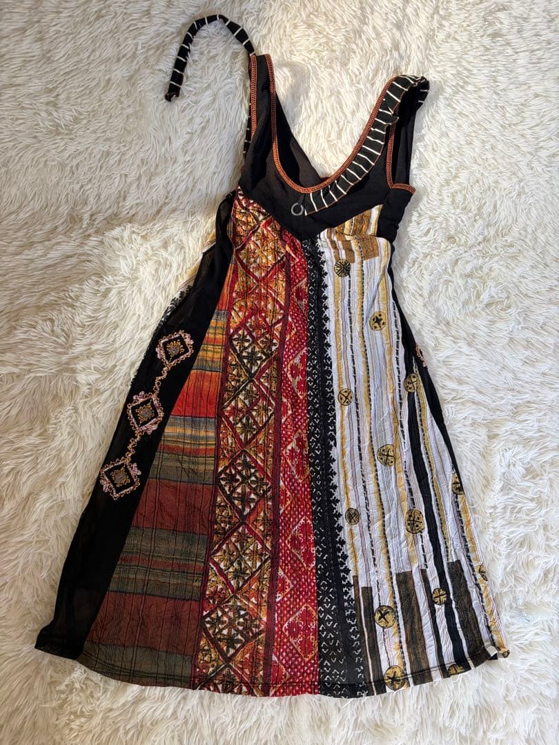 希少♡SAVE THE QUEEN セレブワンピース イタリア製　総柄　刺繍