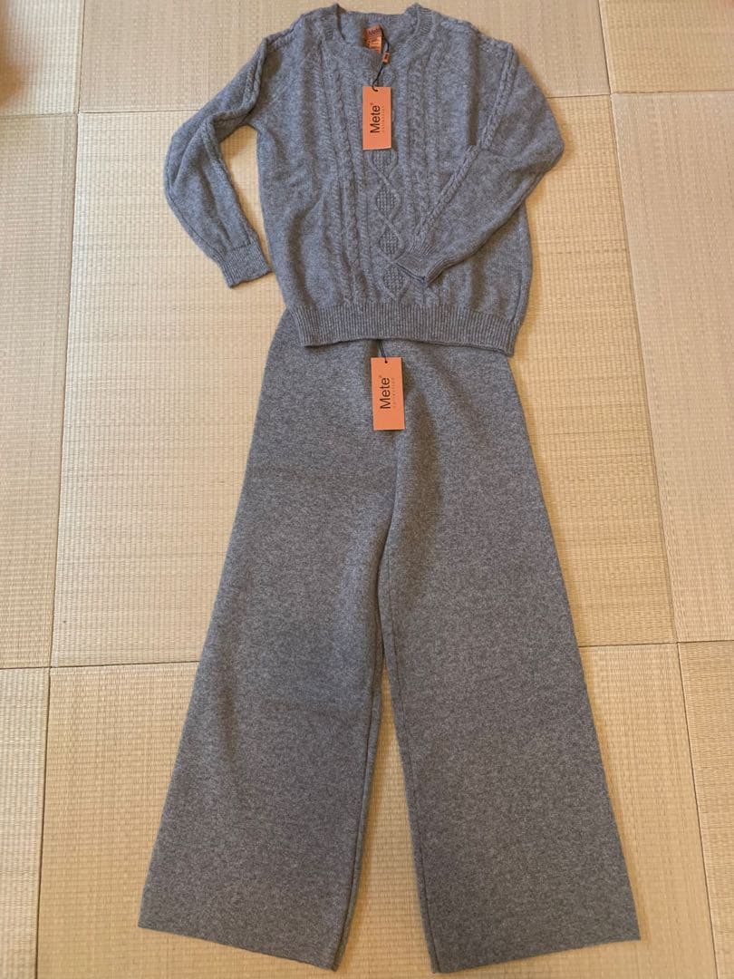 モンゴル産 YAK WOOL 100極厚手 ニットパンツ M 高密度ヤクウール