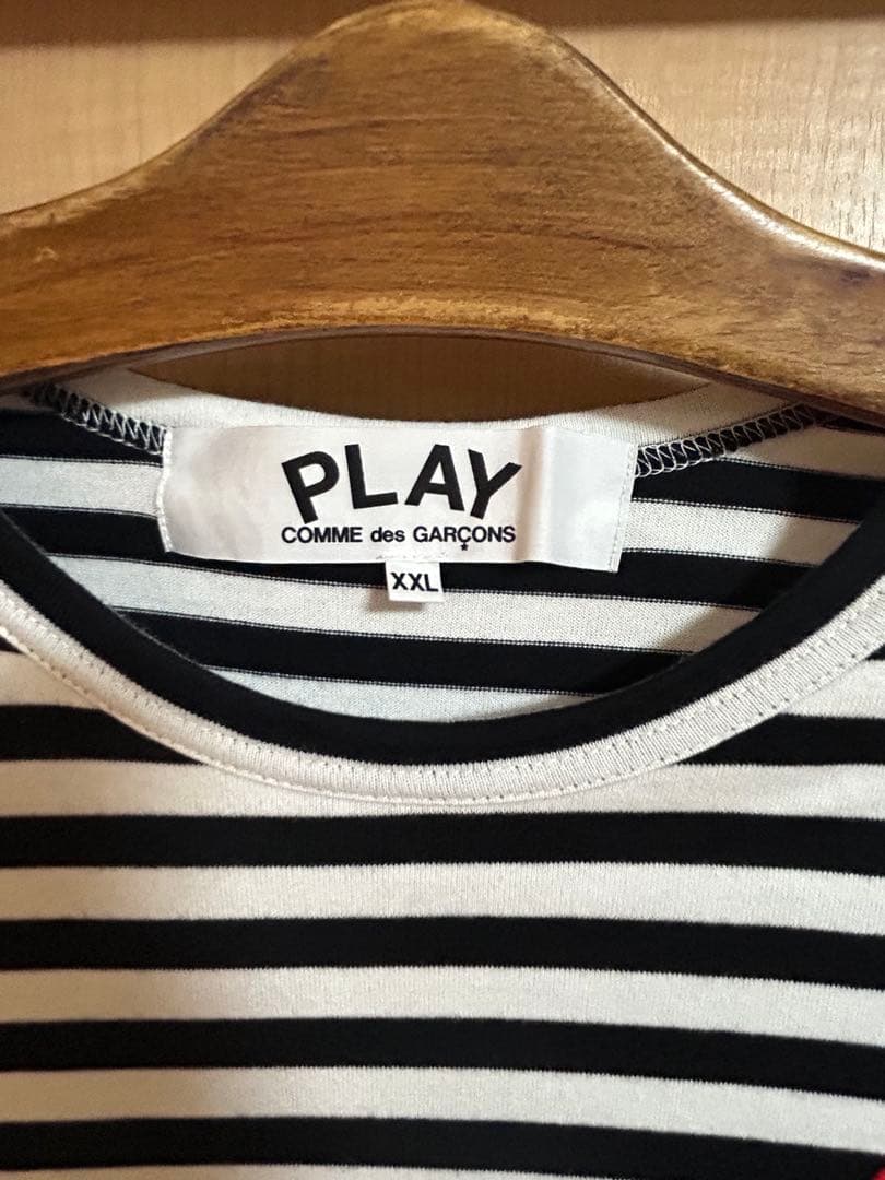 PLAY コムデギャルソン ストライプ 長袖カットソー XXL