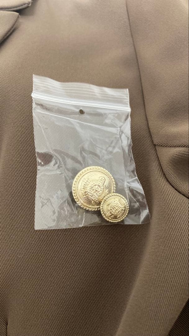 美品COHINA ダブルテーラードジャケット ブレザー ブラウン ゴールドボタン