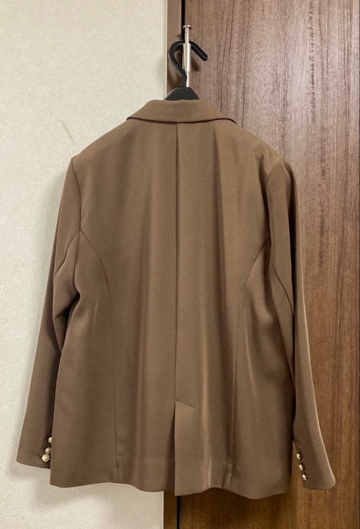 美品COHINA ダブルテーラードジャケット ブレザー ブラウン ゴールドボタン