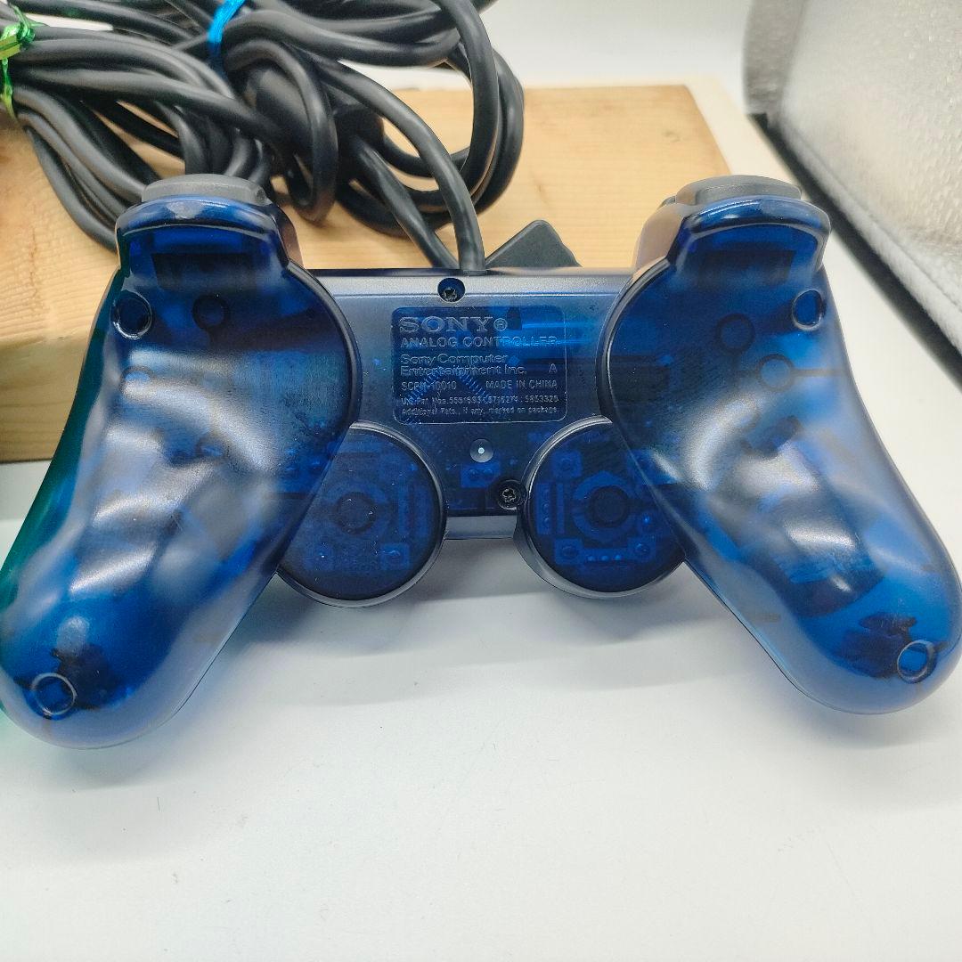 プレイステーション２ コントローラオーシャンブルー グリーン２個セット