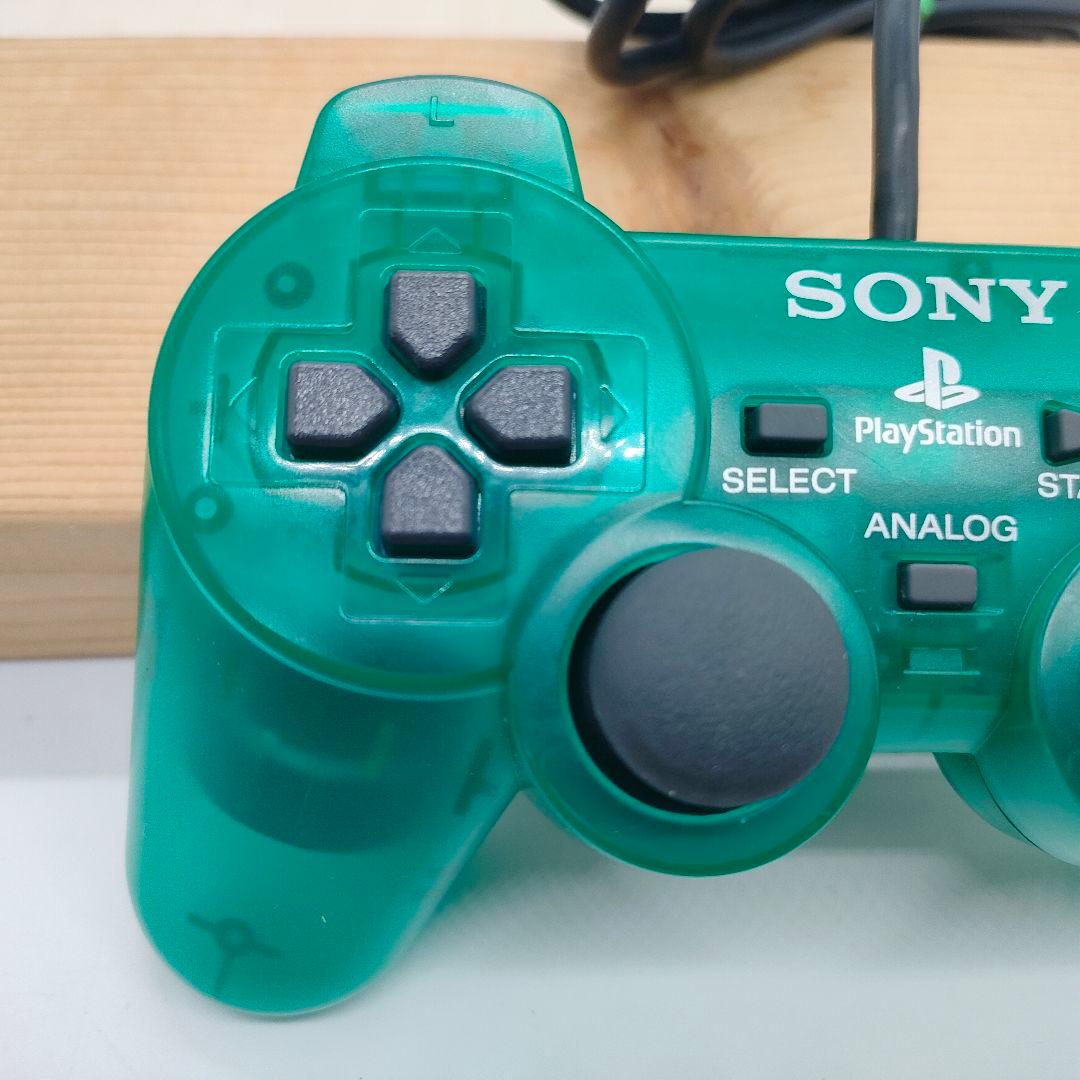 プレイステーション２ コントローラオーシャンブルー グリーン２個セット