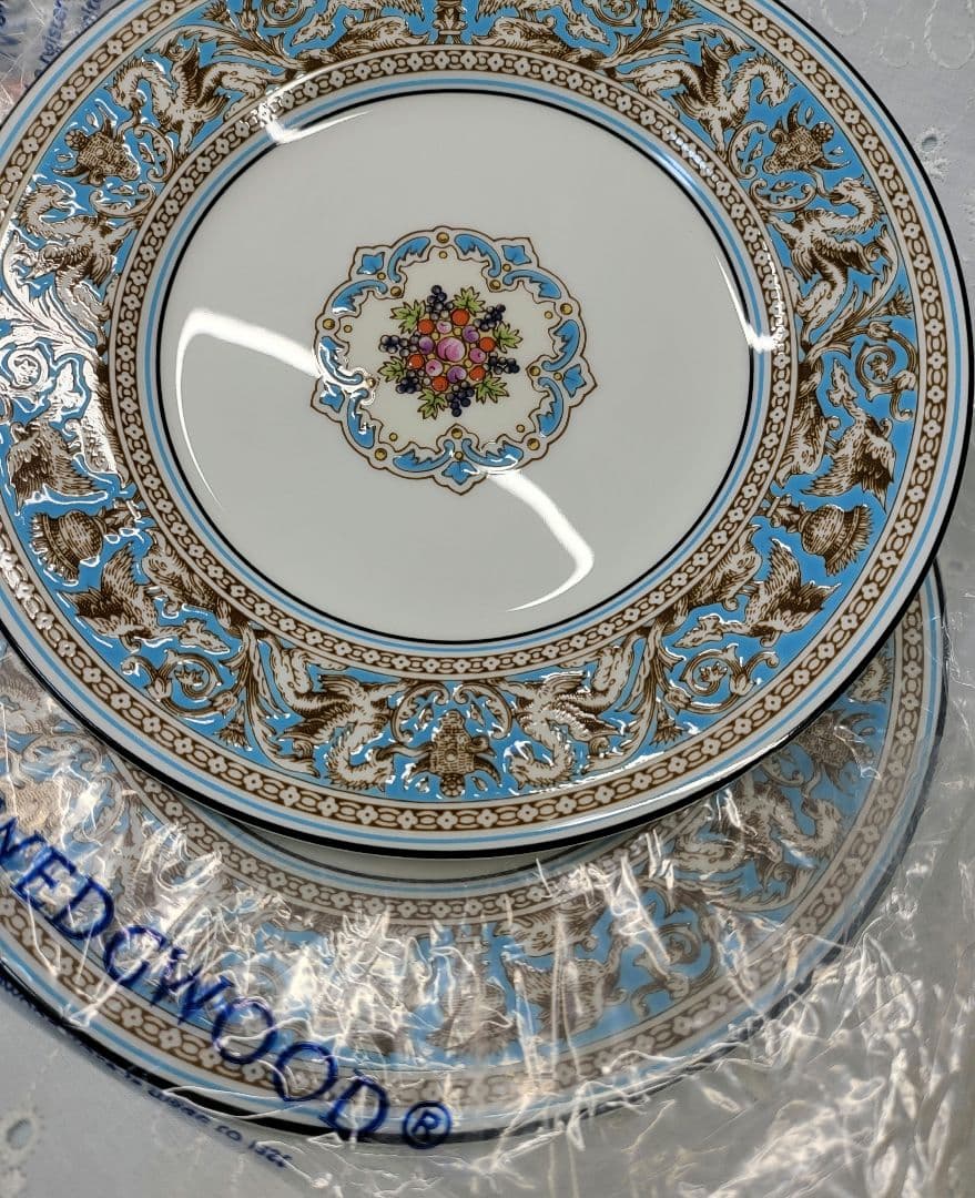 2枚✨未使用✨ウエッジウッド フロレンティーンターコイズ プレート 皿②