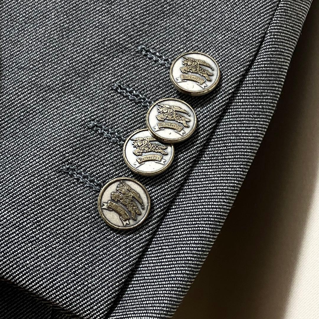 バーバリー 銀ボタン タスマニアウール ダブル セットアップ スーツ A5