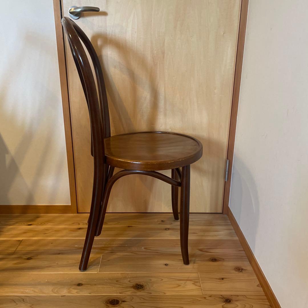 秋田木工　ブラウン木製ダイニングチェア 曲げ木昭和レトロ　ヴィンテージ