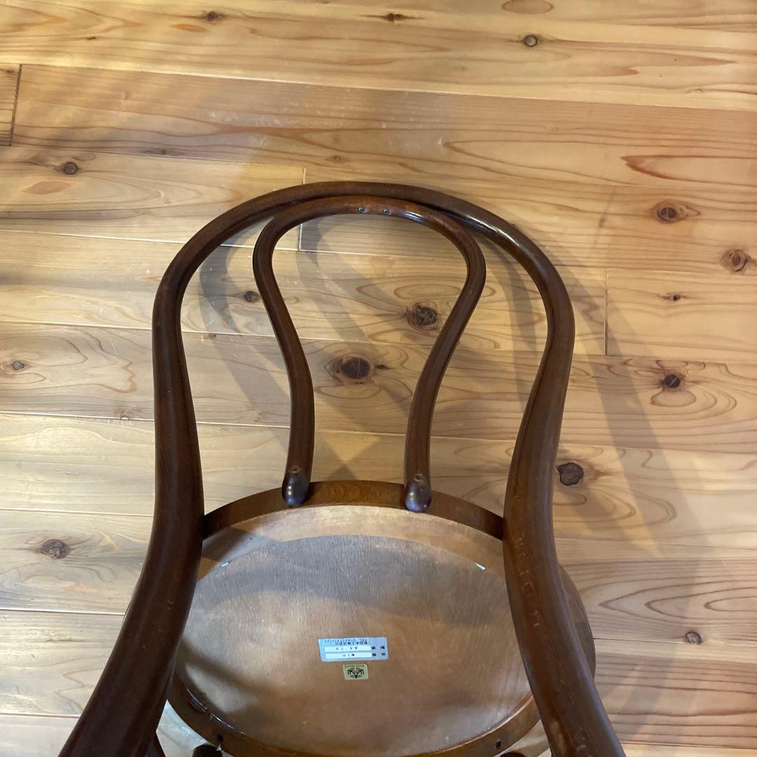 秋田木工　ブラウン木製ダイニングチェア 曲げ木昭和レトロ　ヴィンテージ