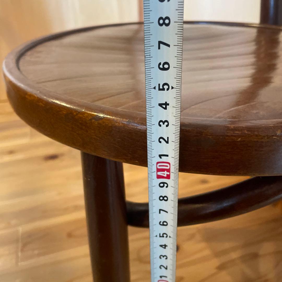 秋田木工　ブラウン木製ダイニングチェア 曲げ木昭和レトロ　ヴィンテージ