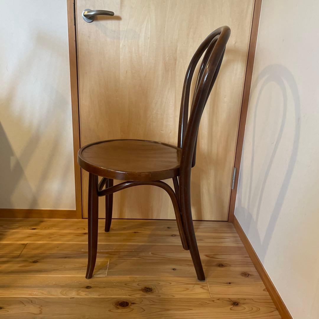 秋田木工　ブラウン木製ダイニングチェア 曲げ木昭和レトロ　ヴィンテージ