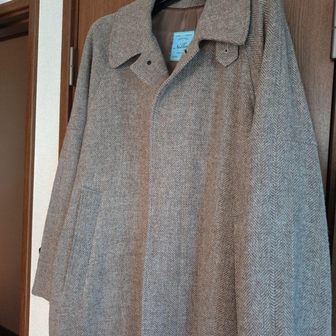 NOLLEYS ヘリンボーン チェスターコート＆ブルーマフラー付き