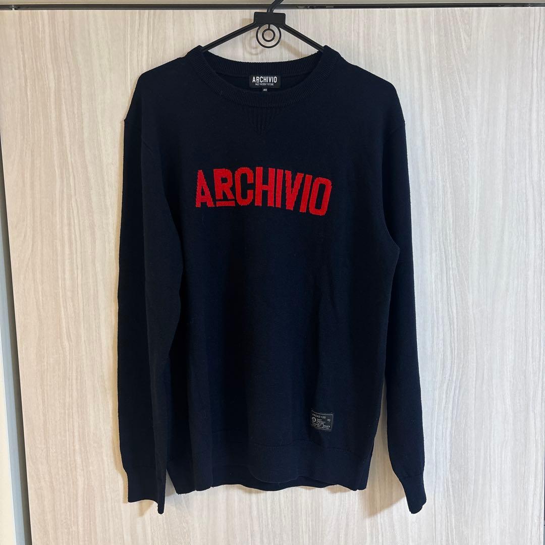 アルチビオarchivioメンズニットセーター サイズ48 ネイビー系
