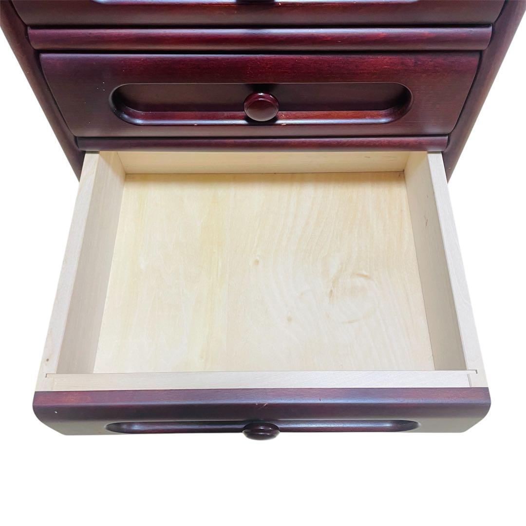 Karimoku カリモク 電話台 引き出し 4段 木製 昭和レトロ