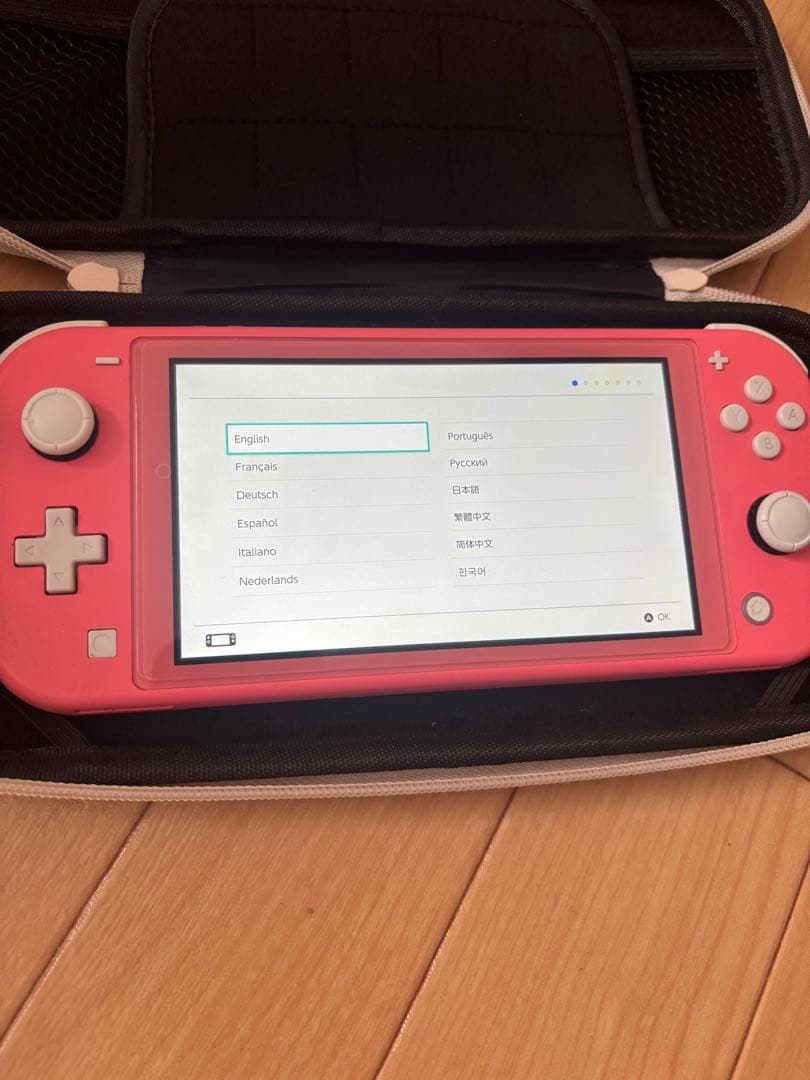 【ジャンク】Nintendo Switch Lite ピンク 本体とケース
