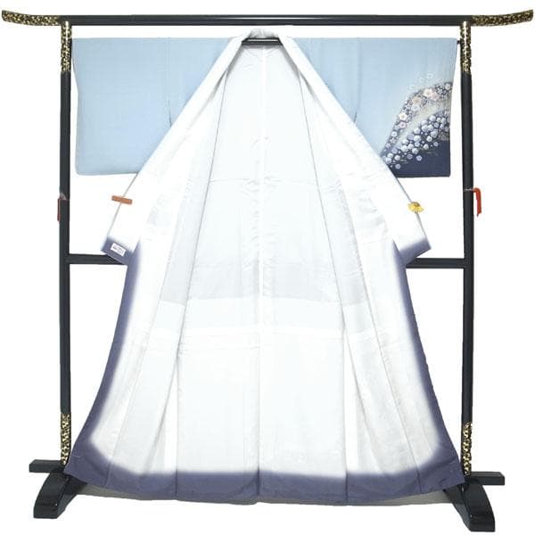 訪問着 着物 翠山工房 桐屋 辻が花 絞り 裄66.5 Ｌ 新古品 sn1909