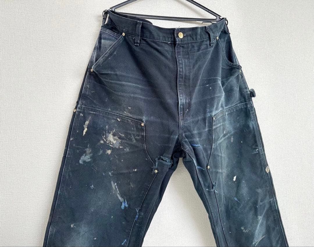 carhartt ダブルニー　USA製　ブラック　サイズ 38X34