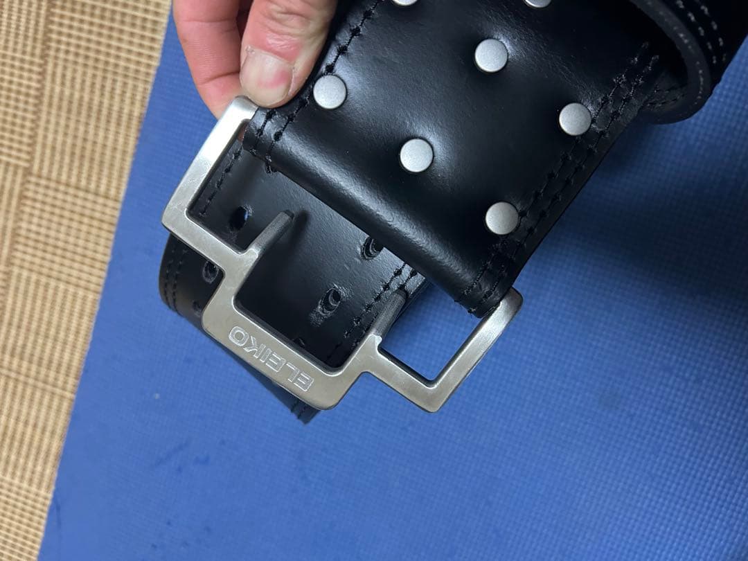 ELEIKO レザー トレーニングベルト フックバックル