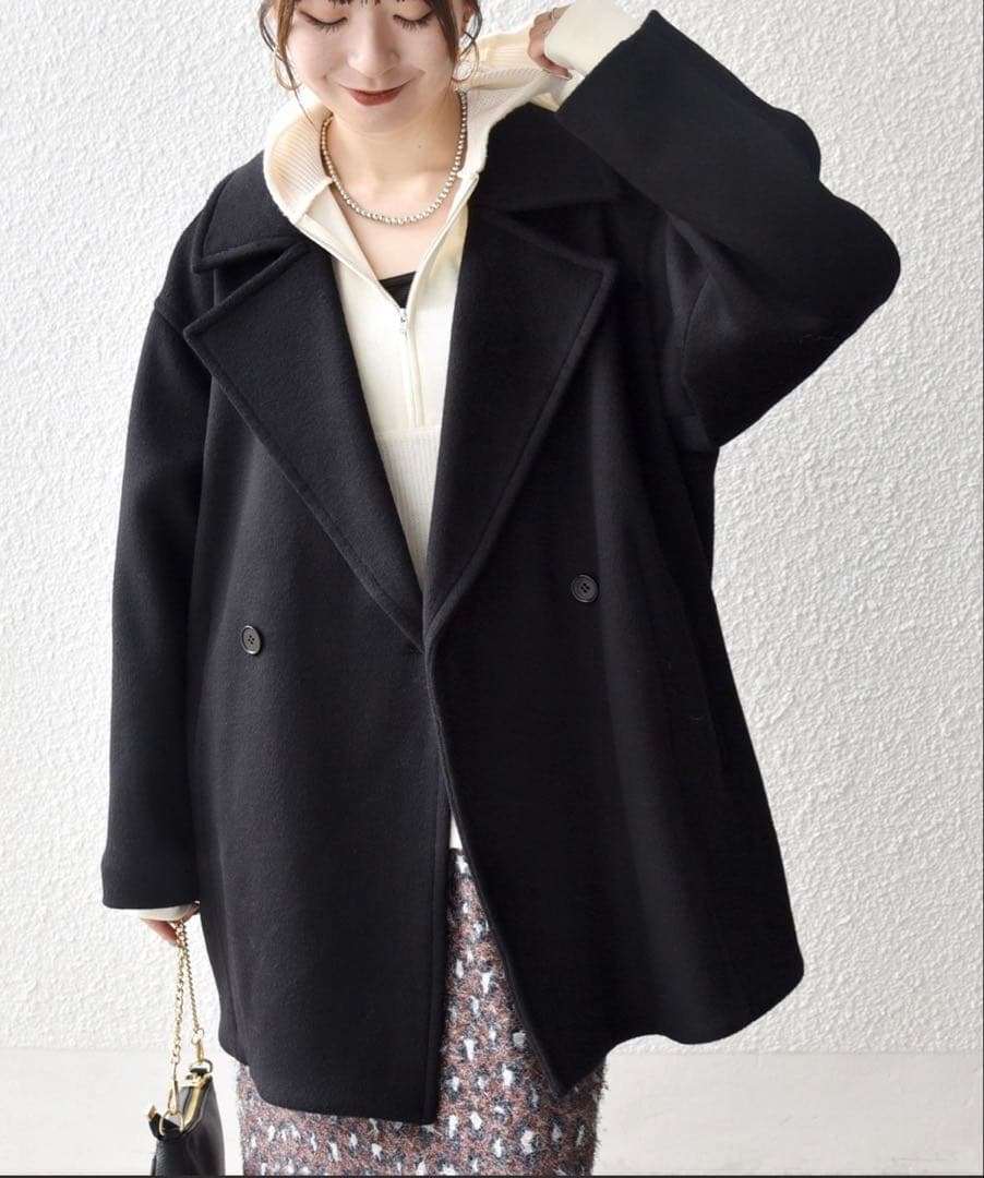 SHIPS any: ウール コクーン テーラード ショートコート 2024aw