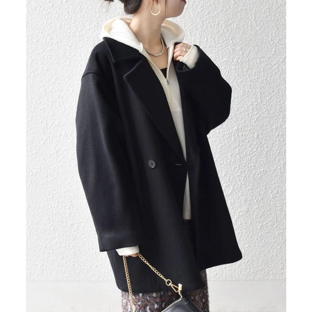 SHIPS any: ウール コクーン テーラード ショートコート 2024aw