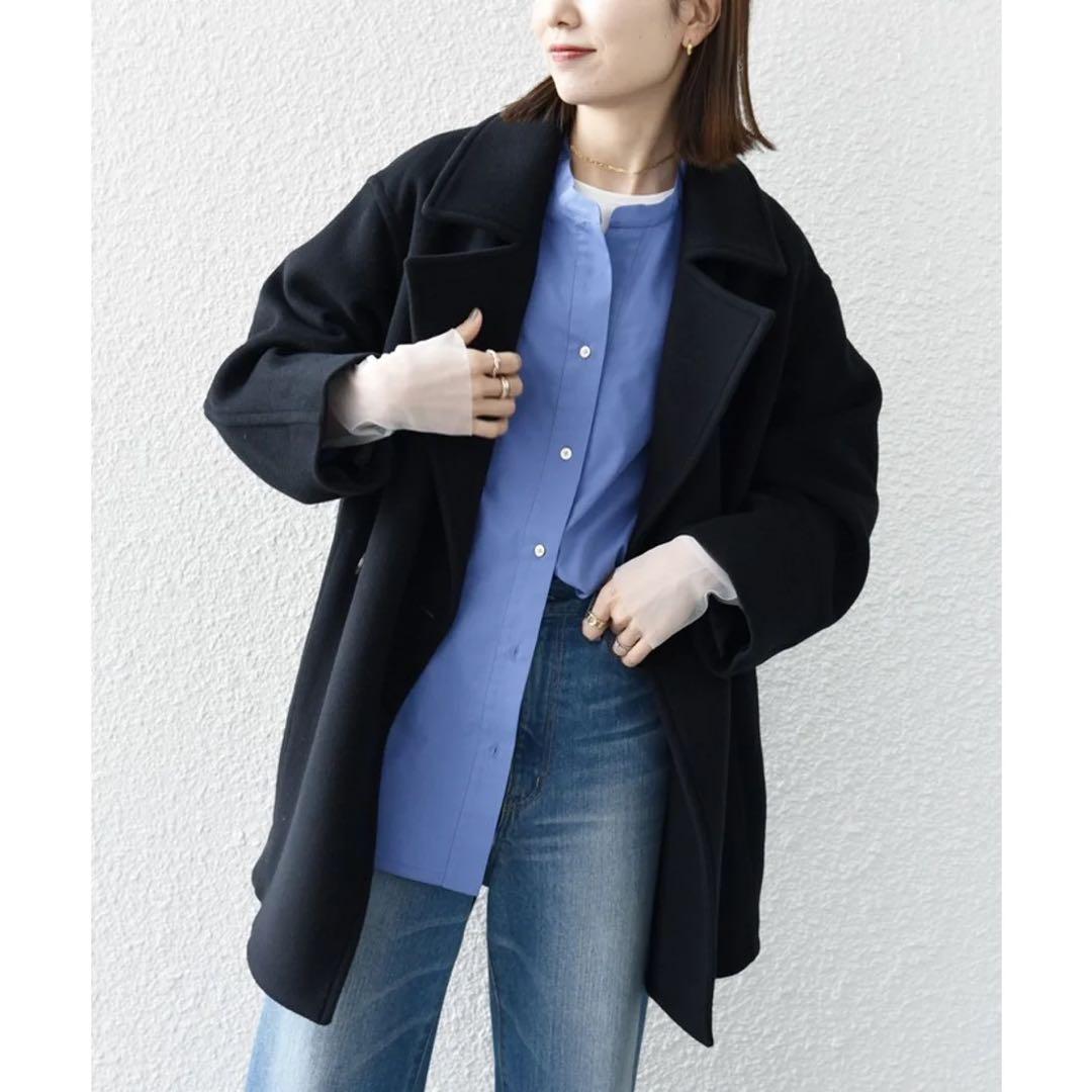 SHIPS any: ウール コクーン テーラード ショートコート 2024aw