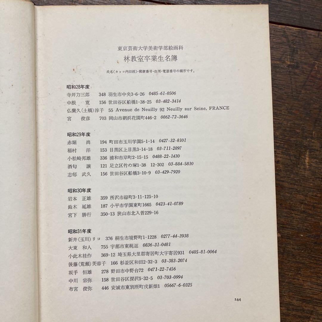 希少 非売品 昭和51年 東京芸術大学林教室 追想 林武先生 画家 思い出の品