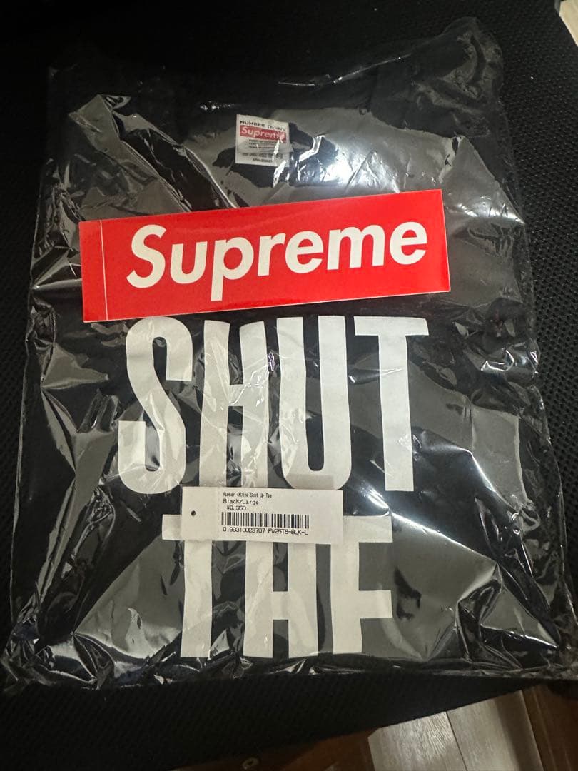 新品未使用Supreme Shut the fuck up Tee 黒 L