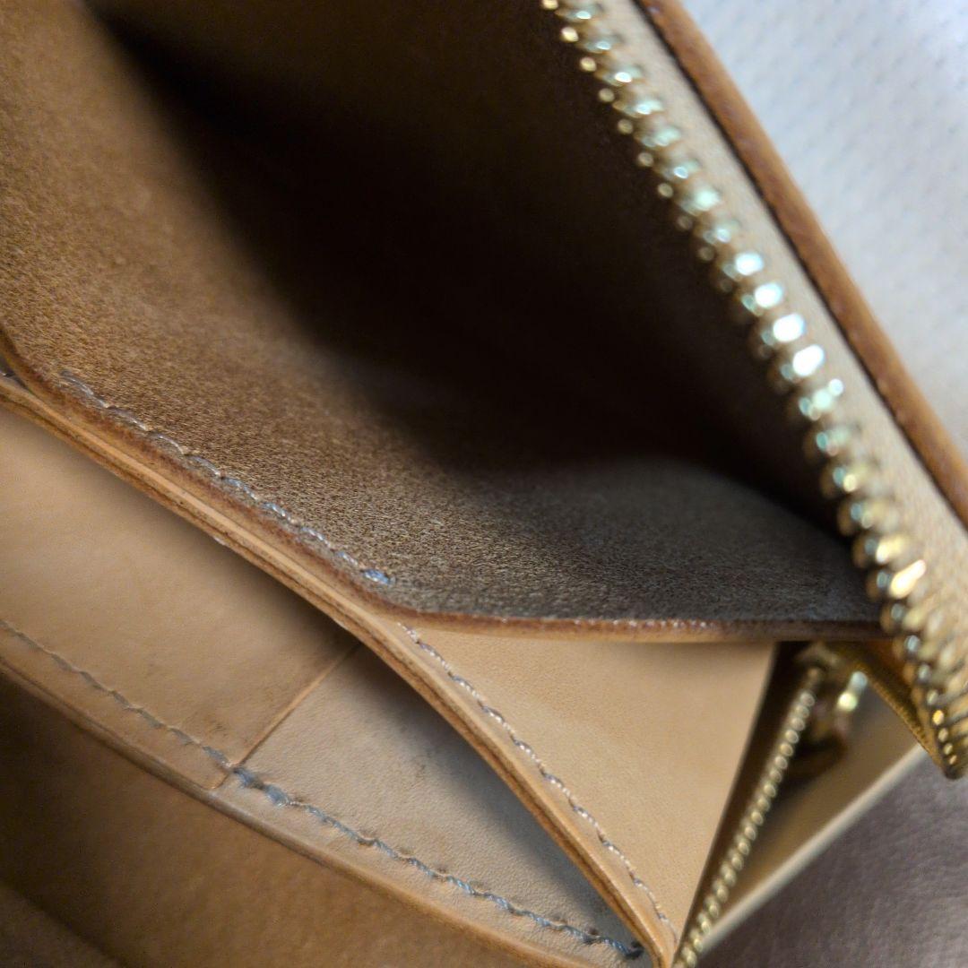 プレーンヌメ　TSUCHIYA KABAN 二つ折り財布 ベージュ