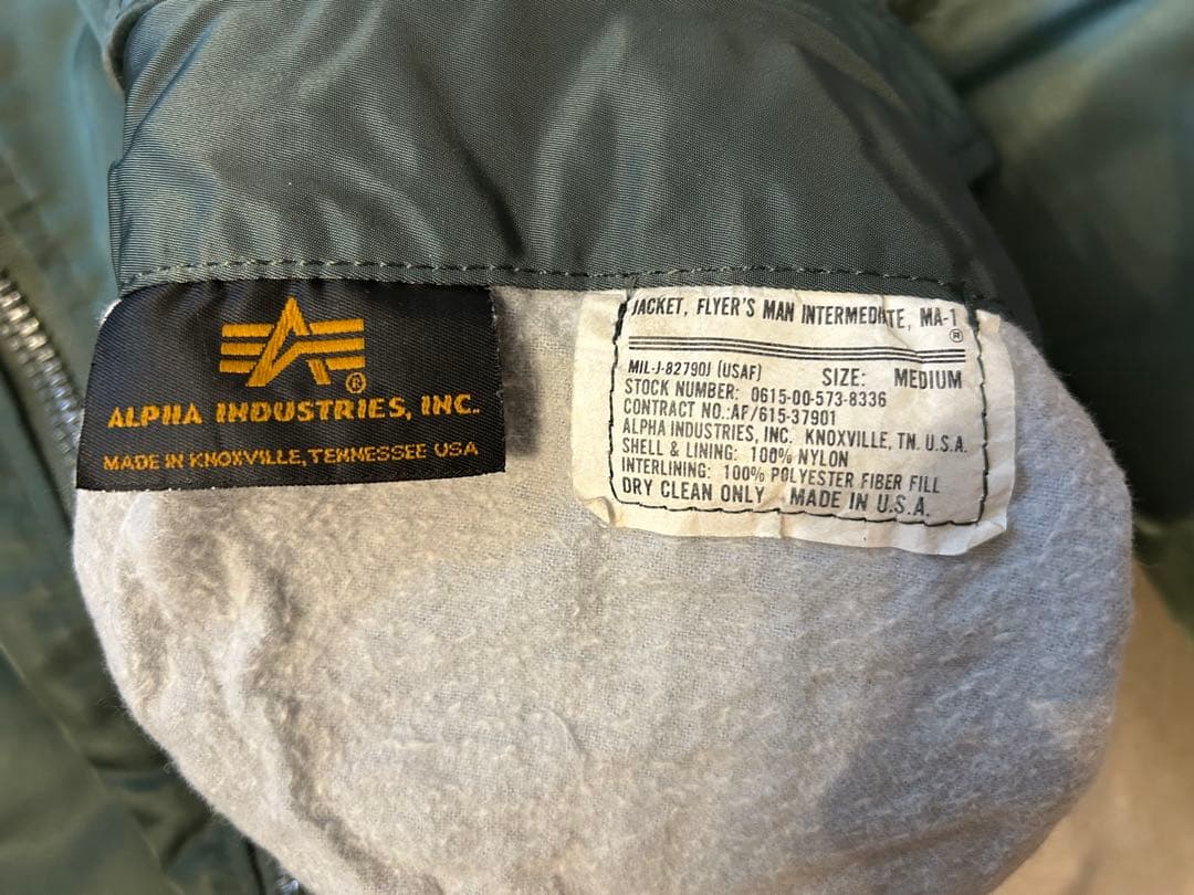 MA-1 フライトジャケット アルファ ALPHA INDUSTRIES M