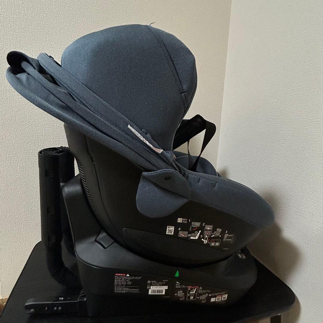 エールベベ クルット6i プレミアムエアリー デニムブルー チャイルドシート