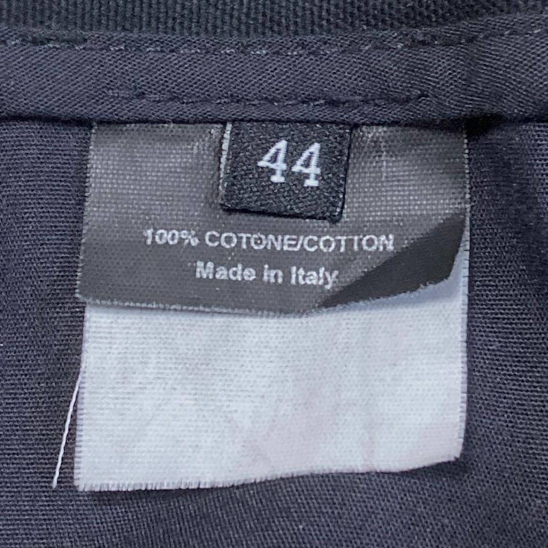 美品★グッチ♂ピュアコットンシェリーラインストレートパンツスラックス★黒