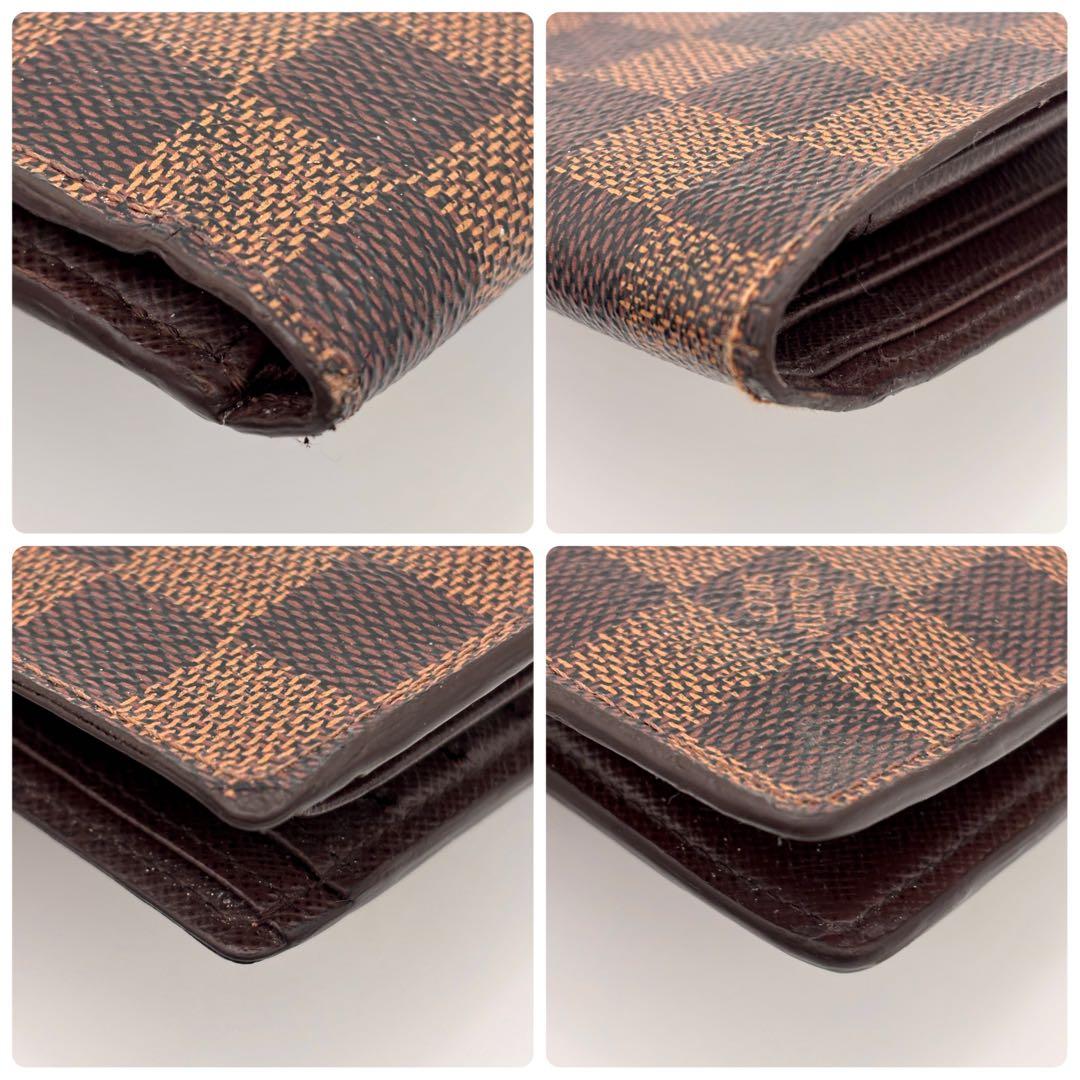 ルイヴィトン ダミエ マルコ 二つ折り財布 コンパクト 定番人気　正規品