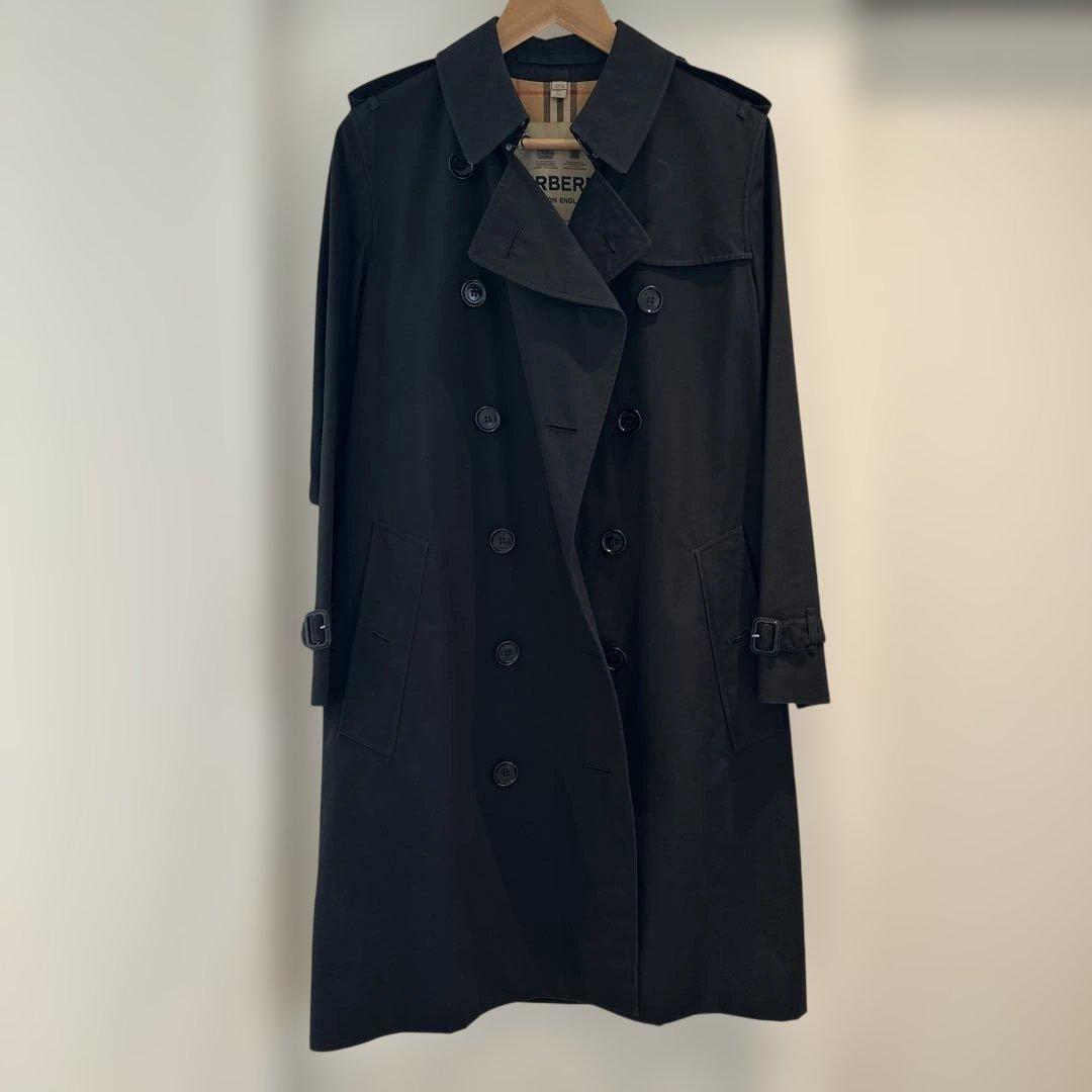 Burberry ブラック トレンチコート UK8