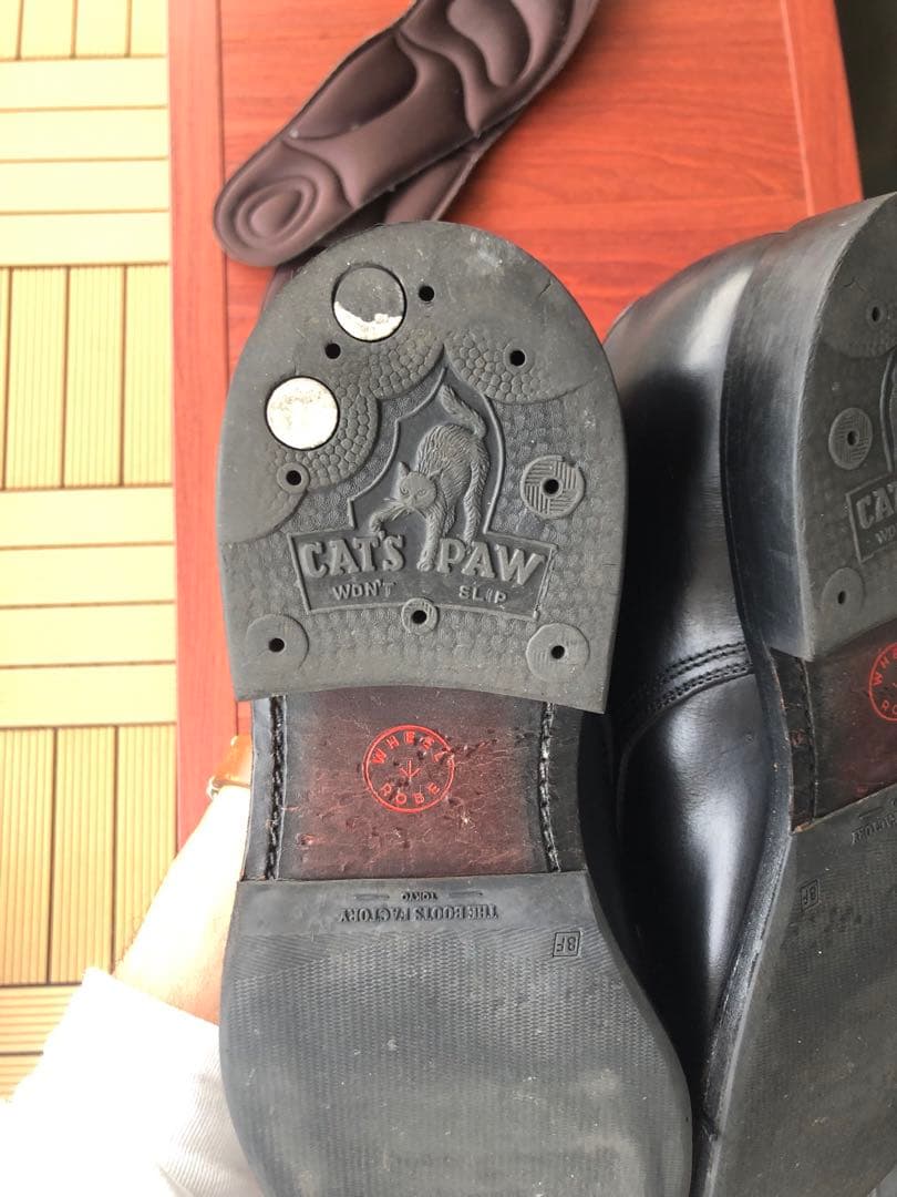 wheel robe US9D 黒 レザー モカシン シューズ