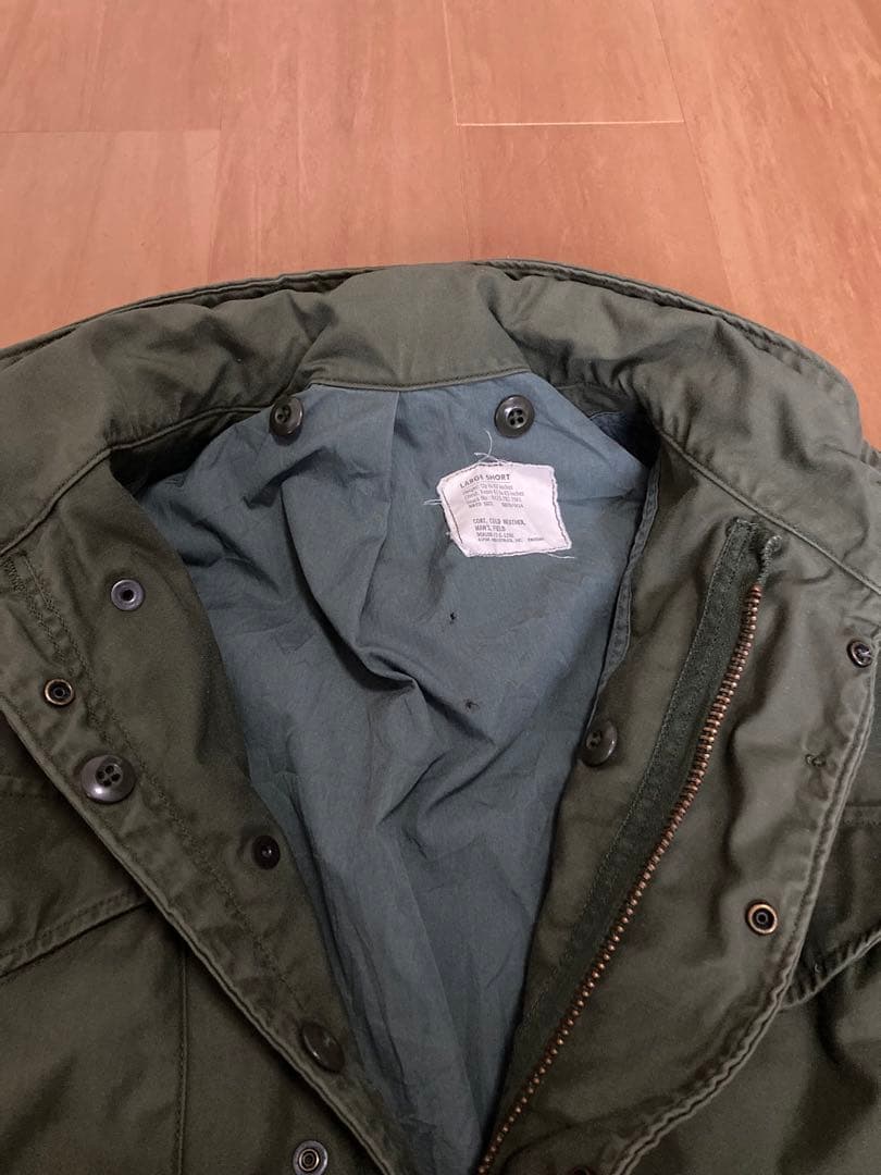 70s US.ARMY M-65 グレーライナー Large Short