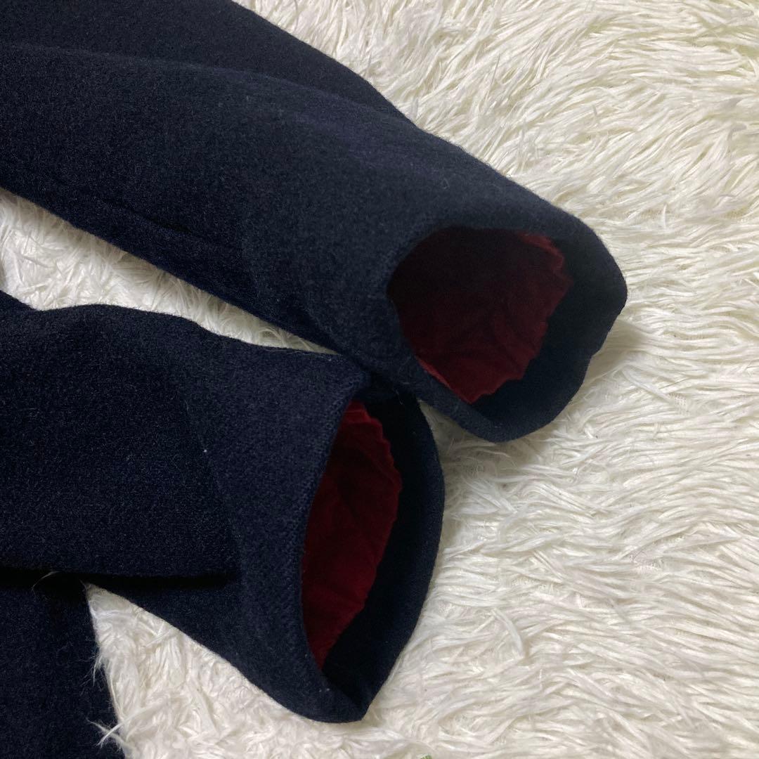 極美品　ジェイプレス　メルトンピーコート　ネイビー　インナーキルティング　L