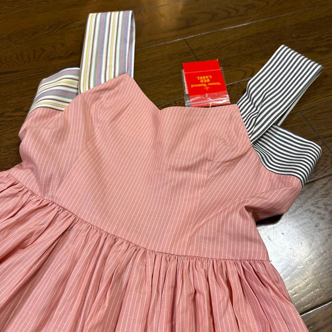 ヴィヴィアンウエストウッド　ワンピース　ドレス　ピンク　ストライプ　タグつき