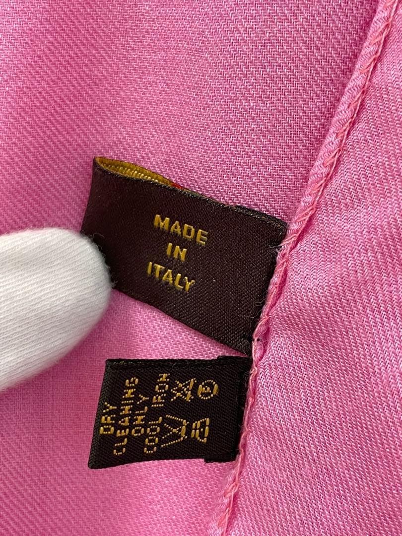 Loro piana ロロピアーナ カシミヤ シルク ストール ピンク フリンジ