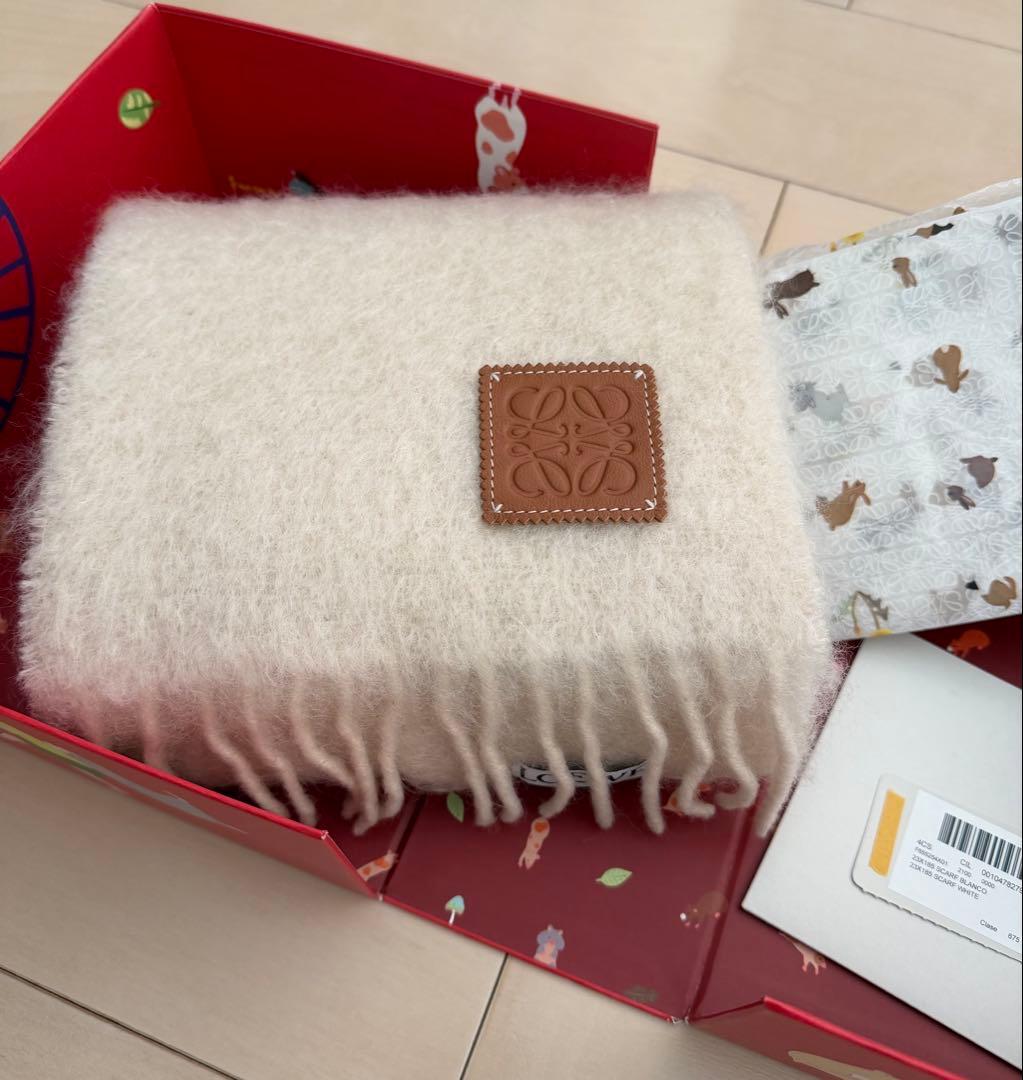 LOEWE マフラー　モヘヤ　ウール